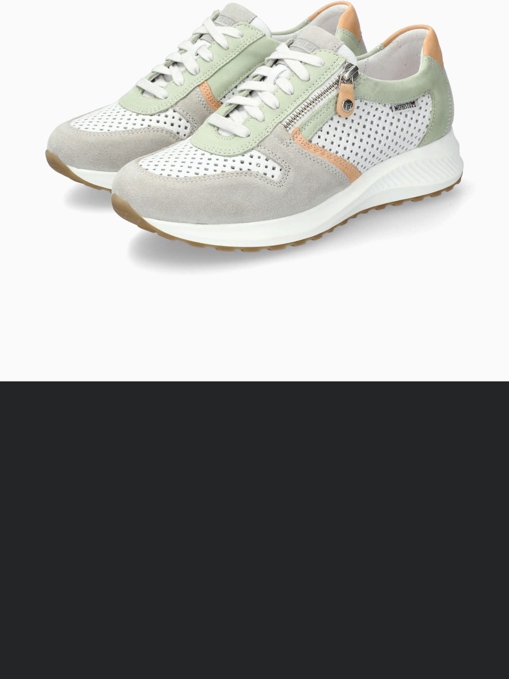 Casual Women's Mesh & Suede Lace-Up Sneakers in Light Green and Beige